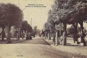 Avenue Maréchal-Joffre fleurie Eglise 1943 L'H Paris
