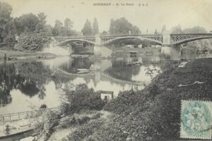 canot en aval du Pont à péage 1905