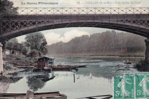 La Marne pittoresque une arche de pont colorisée