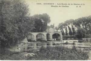 Gournay les Bords de Marne et le Moulin de Chellles circ 1908 EM