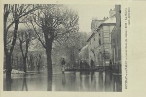 inondations janv 1910 Mairie et Rest Bourgeois