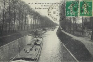 le canal en amont du pont de G 1918