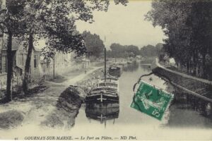 le port au plâtre Gounay canal de chelles 1911