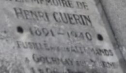 plaque à Regnéville tombe Guérin Ch