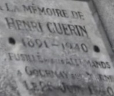 plaque à Regnéville tombe Guérin Ch