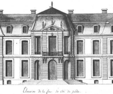 élévation côté jardin architectes Pierre Bullet et Jean-Baptiste Bullet de Chamblain en 1699