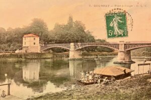 vue colorisée du quai de Marne sur le pont vue colorisée du quai de Marne sur le pont