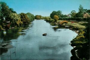 CP vue du pont de Gournay vers l'amont 1969 CP vue du pont de Gournay vers l'amont 1969