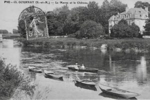 La Marne et le château rouge vers 1912 La Marne et le château rouge vers 1912