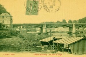Pont à péage 1910 + Lavoir + Chantier Hiser quai de Chetivet Pont à péage 1910 + Lavoir + Chantier Hiser quai de Chetivet