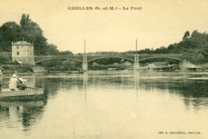 ponton de pêche Pont de Gournay été 1912 ponton de pêche Pont de Gournay été 1912