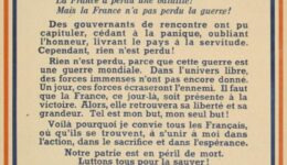 Discours du Général De Gaulle "À TOUS LES FRANÇAIS"