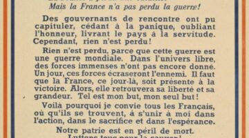 Discours du Général De Gaulle "À TOUS LES FRANÇAIS"