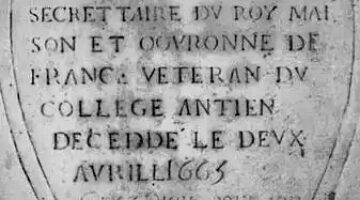 dalle funéraire etpitaphe Etienne Levassor 1665