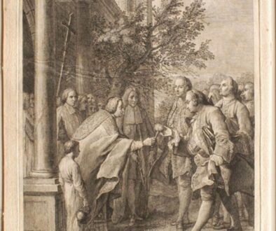estampe passage du duc de Chartres à Gournay